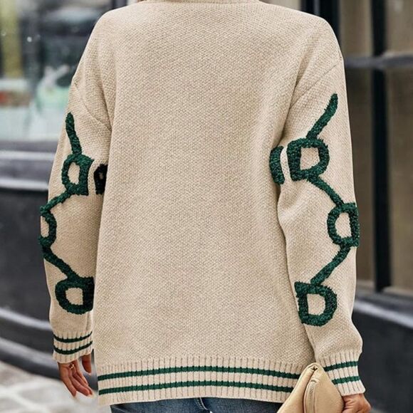 Chunky Knit Cardigan Sweater loose fit medium (womens) - Picture 2 of 3